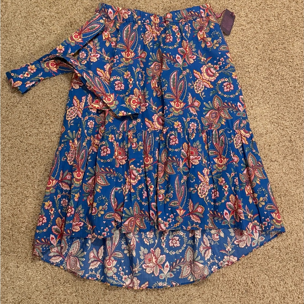 J. Crew Vibrant Floral High-Low Skirt, Liberty of London, Sz. 10